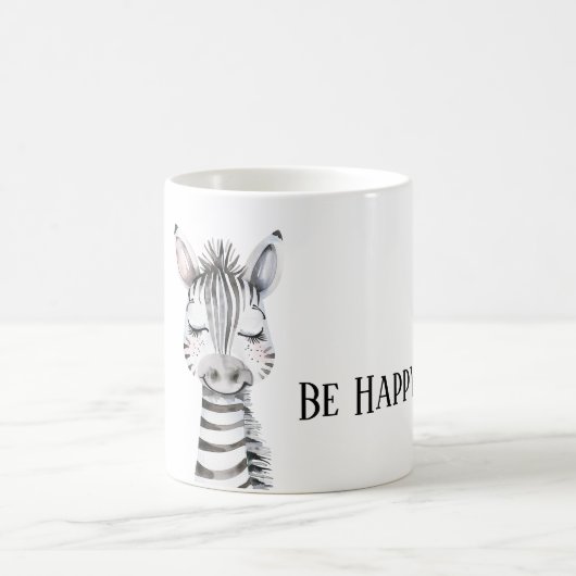 Sei glückliches Zebra Kaffeetasse (Mittel)