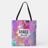 Sei Gnädig Mit Dir Selbst Rosa Abstrakte Inspirati Tasche (Vorderseite)