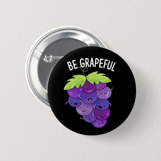 Sei grapeful Funny Grape Bunch Pub Dark BG Button (Vorne & Hinten)
