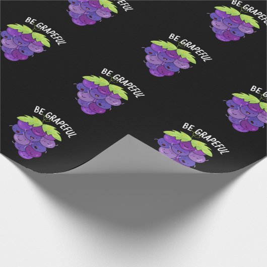 Sei grapeful Funny Grape Bunch Pub Dark BG Geschenkpapier (Ecke)