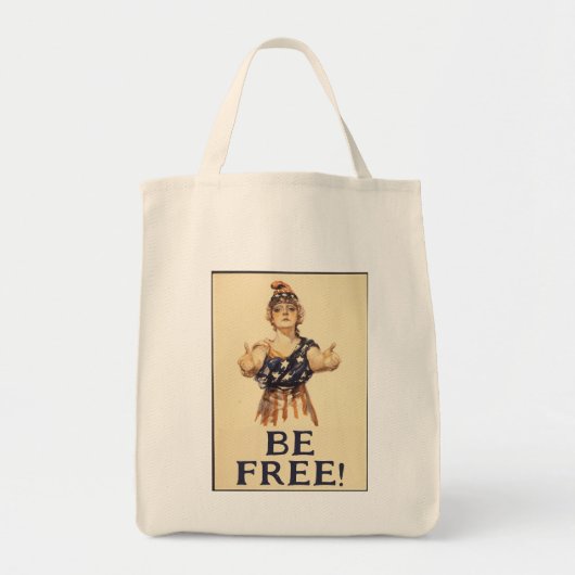 Sei gratis! Einkaufstüte Tragetasche (Vorne)