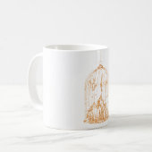 Sei gratis Rose Gold Bird Cage Mountain Kupfer Fly Kaffeetasse (Vorderseite Links)