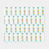 "Sei Groovy" Fleecedecke (Vorderseite (Horizontal))