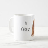 Sei groovy Fransen-Kunstlederjacke Kaffeetasse (Vorderseite Links)