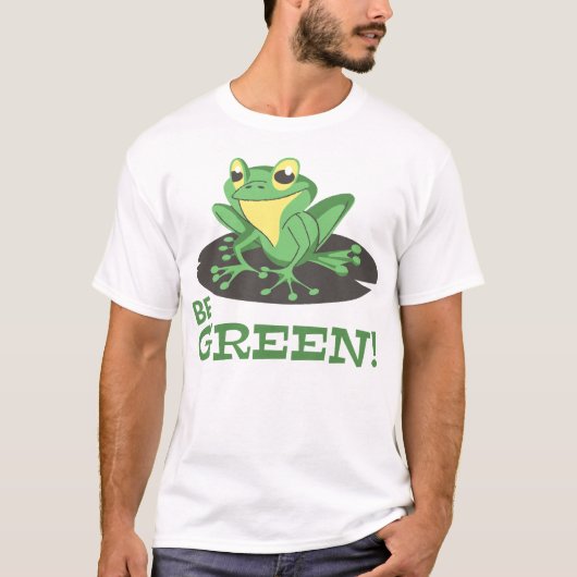 Sei Grüner Frosch Lustig T-Shirt (Vorderseite)