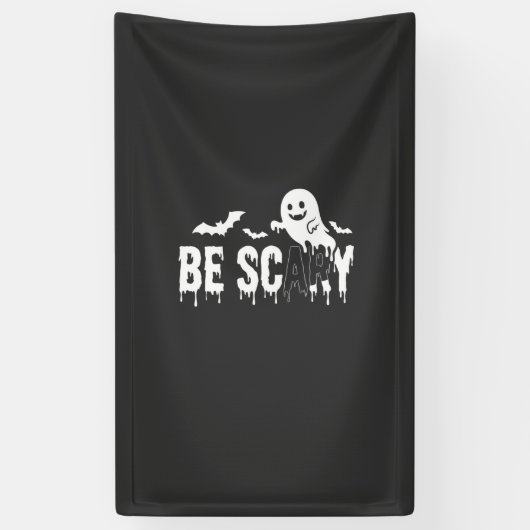 Sei Gruseliger Halloween-Geist Fledermaus Design_1 Banner (Vertikal)