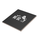 Sei Gruseliger Halloween-Geist Fledermaus Design_1 Fliese (Seite)