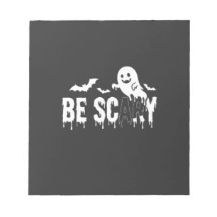 Sei Gruseliger Halloween-Geist Fledermaus Design_1 Notizblock