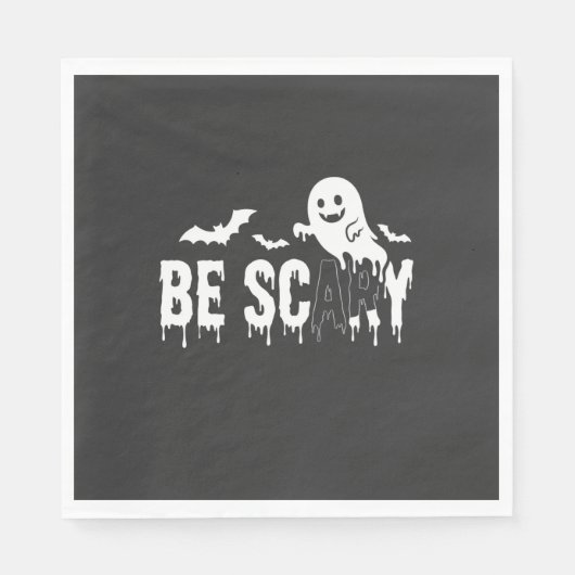 Sei Gruseliger Halloween-Geist Fledermaus Design_1 Serviette (Vorderseite)
