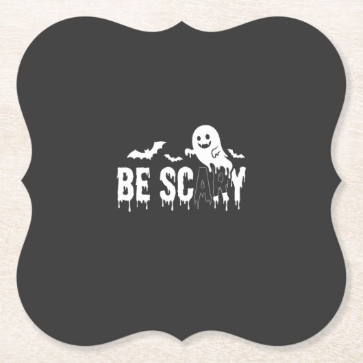 Sei Gruseliger Halloween-Geist Fledermaus Design_1 Untersetzer (Vorderseite)