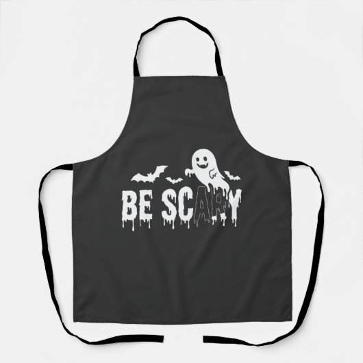 Sei Gruseliges Halloween-Geist Fledermaus Design_1 Schürze (Vorderseite)