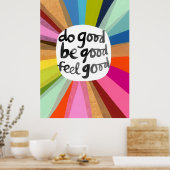 Sei gut, fühle dich gut poster (Küche)