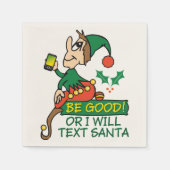 Sei gut, sagt Weihnachten Elf Serviette (Vorderseite)