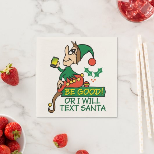 Sei gut, sagt Weihnachten Elf Serviette (Beispiel)