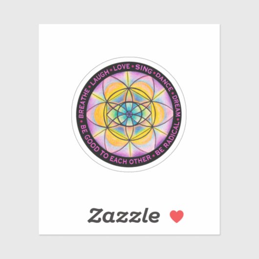 Sei gut, sei radikal aufkleber (Blatt)