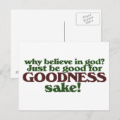 Sei gut um Gottes willen! Postkarte (Vorne/Hinten)