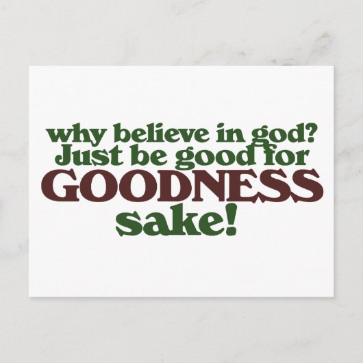 Sei gut um Gottes willen! Postkarte (Vorderseite)