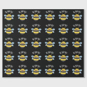 Sei Hap-bee Funny Bee Pun Dark BG Geschenkpapier (Flach)