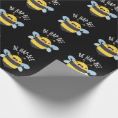 Sei Hap-bee Funny Bee Pun Dark BG Geschenkpapier (Ecke)
