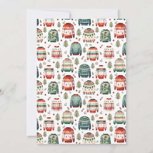 Sei hässlich süße Weihnachtsweihnachtszeit Party E Einladung (Rückseite)