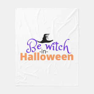 Sei Hexe in Halloween-Shirt für Halloween Fleecedecke