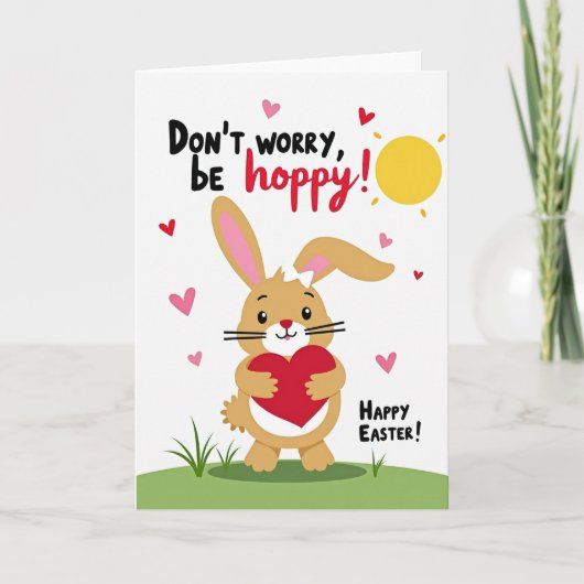 Sei hoppy Frühlingskarte Karte (Vorderseite)