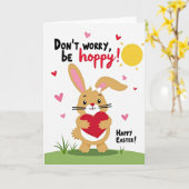 Sei hoppy Frühlingskarte Karte (Gelbe Blume)
