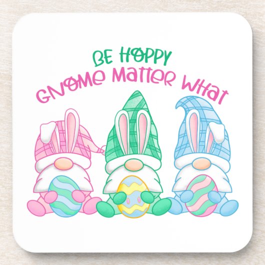 Sei Hoppy Gnome Materie Was auf einem Getränkeuntersetzer (Vorderseite)