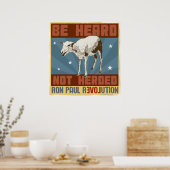 'Sei hörend, nicht gekämpft' Ron Paul Poster (Küche)