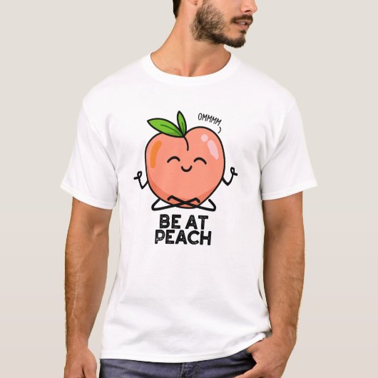 Sei im Peach Funny Fruit Pub T-Shirt (Vorderseite)