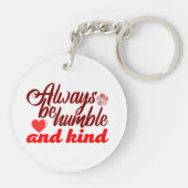 Sei immer bescheiden und freundlich BOSS LADY Boss Schlüsselanhänger (Rückseite)