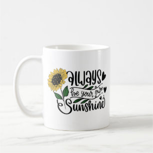 "Sei immer dein Sonnenschein" Sonnenblumenangebot Kaffeetasse