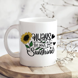 "Sei immer dein Sonnenschein" Sonnenblumenangebot Kaffeetasse