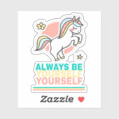Sei immer du selbst aufkleber (Blatt)
