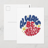 Sei immer du selbst - ein aufregender Slogan Postkarte (Vorne/Hinten)