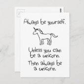 Sei immer du selbst, es sei denn, du kannst ein Ei Postkarte (Vorne/Hinten)