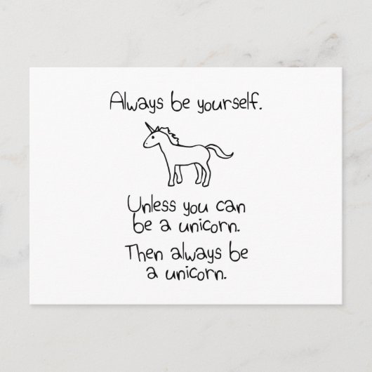 Sei immer du selbst, es sei denn, du kannst ein Ei Postkarte (Vorderseite)