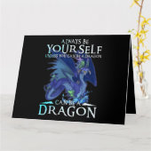 Sei immer du selbst kannst Drache Funny Dragon Lo  Karte (Gelbe Blume)