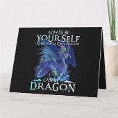 Sei immer du selbst kannst Drache Funny Dragon Lo  Karte (Rückseite)