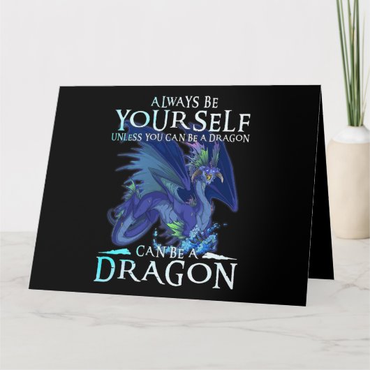 Sei immer du selbst kannst Drache Funny Dragon Lo  Karte (Vorderseite)