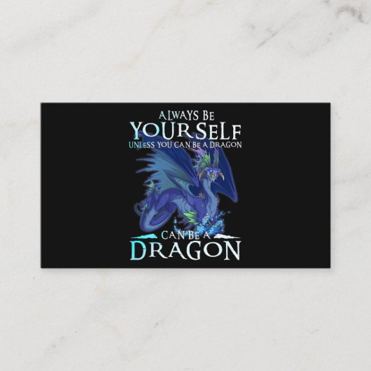 Sei immer du selbst kannst Drache Funny Dragon Lo Visitenkarte (Vorderseite)