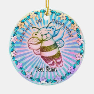 Sei immer du selbst keramik ornament