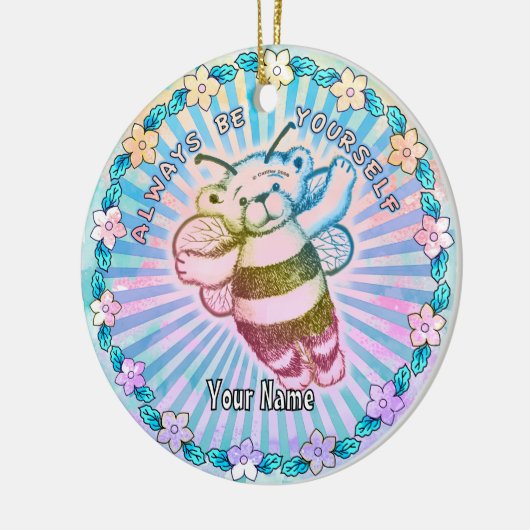 Sei immer du selbst keramik ornament (Links)