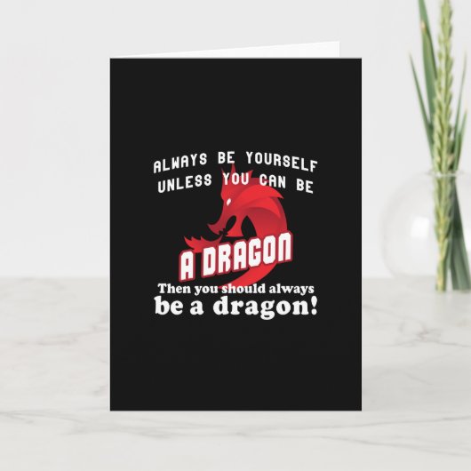 Sei immer ein Drache Karte (Vorderseite)