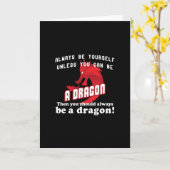 Sei immer ein Drache Karte (Gelbe Blume)