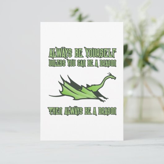 Sei immer ein Drache Karte (Stehend Vorderseite)
