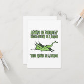 Sei immer ein Drache Karte (Vorderseite/Rückseite Beispiel)