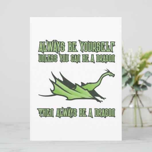 Sei immer ein Drache Save The Date (Stehend Vorderseite)