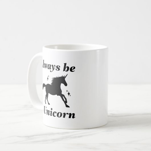 Sei immer ein Einhorn Kaffeetasse (Vorderseite Links)