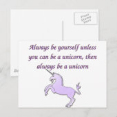 Sei immer ein Einhorn Postkarte (Vorne/Hinten)
